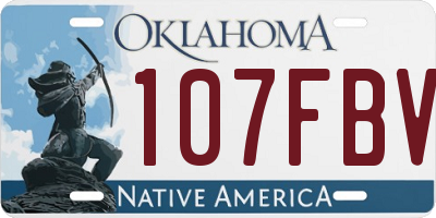 OK license plate 107FBV