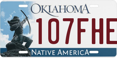 OK license plate 107FHE