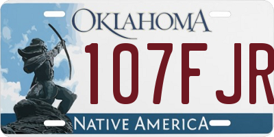 OK license plate 107FJR