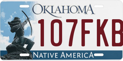 OK license plate 107FKB