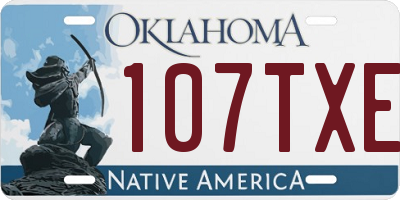 OK license plate 107TXE