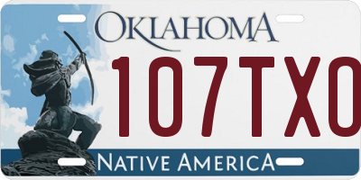 OK license plate 107TXO