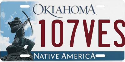 OK license plate 107VES