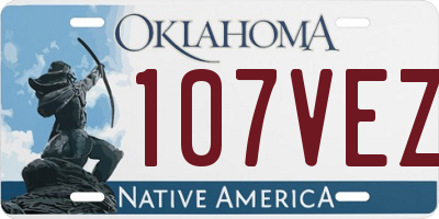 OK license plate 107VEZ