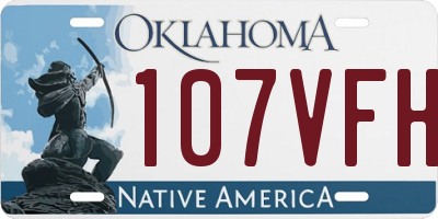 OK license plate 107VFH