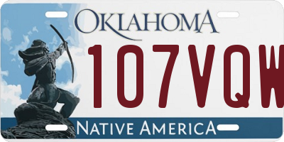 OK license plate 107VQW