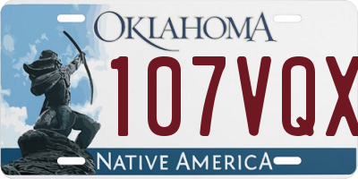 OK license plate 107VQX