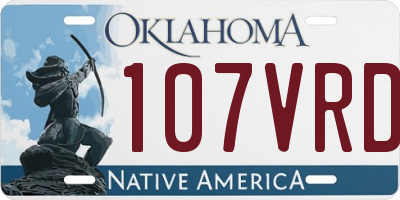 OK license plate 107VRD