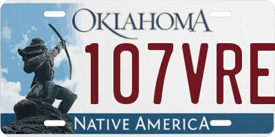 OK license plate 107VRE