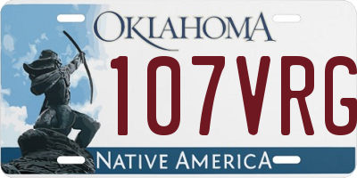 OK license plate 107VRG