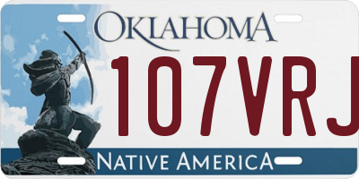OK license plate 107VRJ