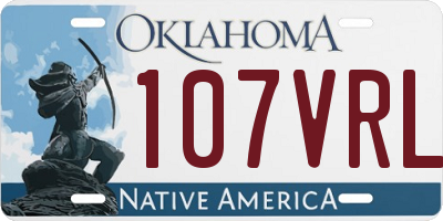 OK license plate 107VRL