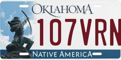 OK license plate 107VRN