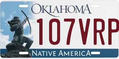 OK license plate 107VRP