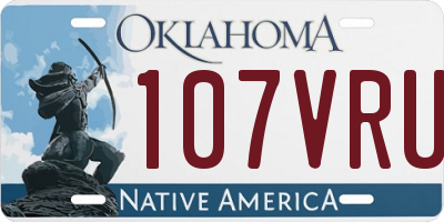 OK license plate 107VRU