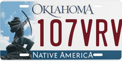 OK license plate 107VRV