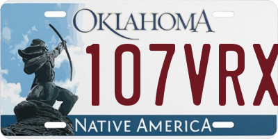 OK license plate 107VRX