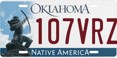 OK license plate 107VRZ