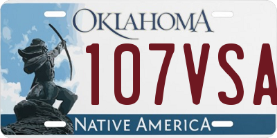 OK license plate 107VSA