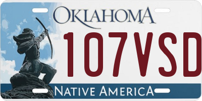 OK license plate 107VSD