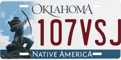 OK license plate 107VSJ