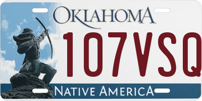 OK license plate 107VSQ