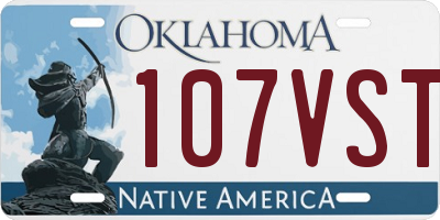 OK license plate 107VST