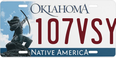 OK license plate 107VSY