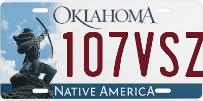 OK license plate 107VSZ