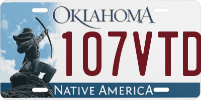 OK license plate 107VTD