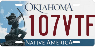 OK license plate 107VTF