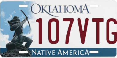 OK license plate 107VTG