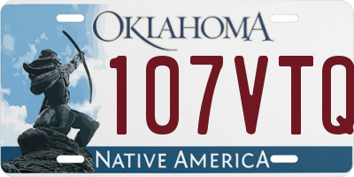 OK license plate 107VTQ