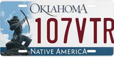 OK license plate 107VTR