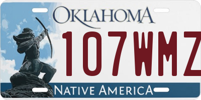 OK license plate 107WMZ