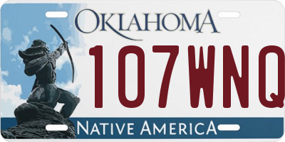 OK license plate 107WNQ