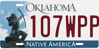 OK license plate 107WPP