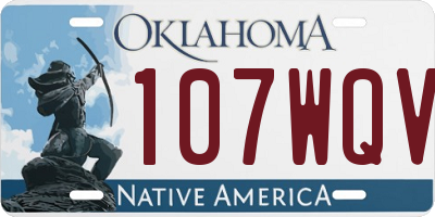 OK license plate 107WQV