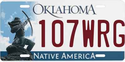 OK license plate 107WRG