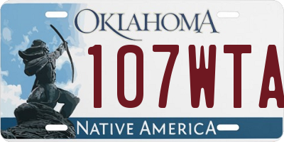 OK license plate 107WTA