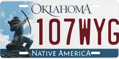 OK license plate 107WYG