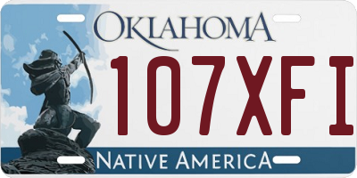 OK license plate 107XFI