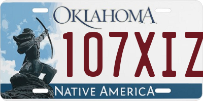OK license plate 107XIZ