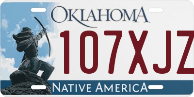 OK license plate 107XJZ