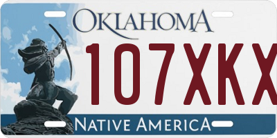 OK license plate 107XKX