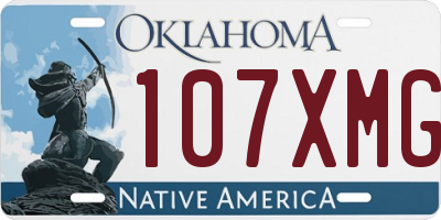 OK license plate 107XMG