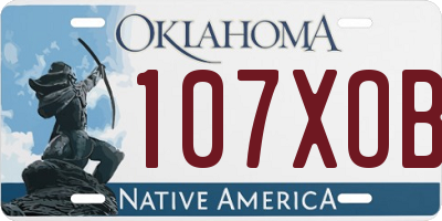 OK license plate 107XOB