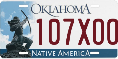 OK license plate 107XOO