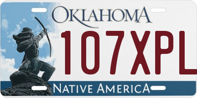 OK license plate 107XPL
