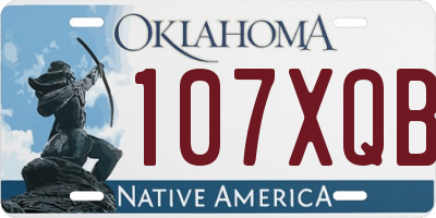 OK license plate 107XQB